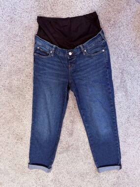 GAP Dark Blue Maternity Jeans with Black Belly Panel